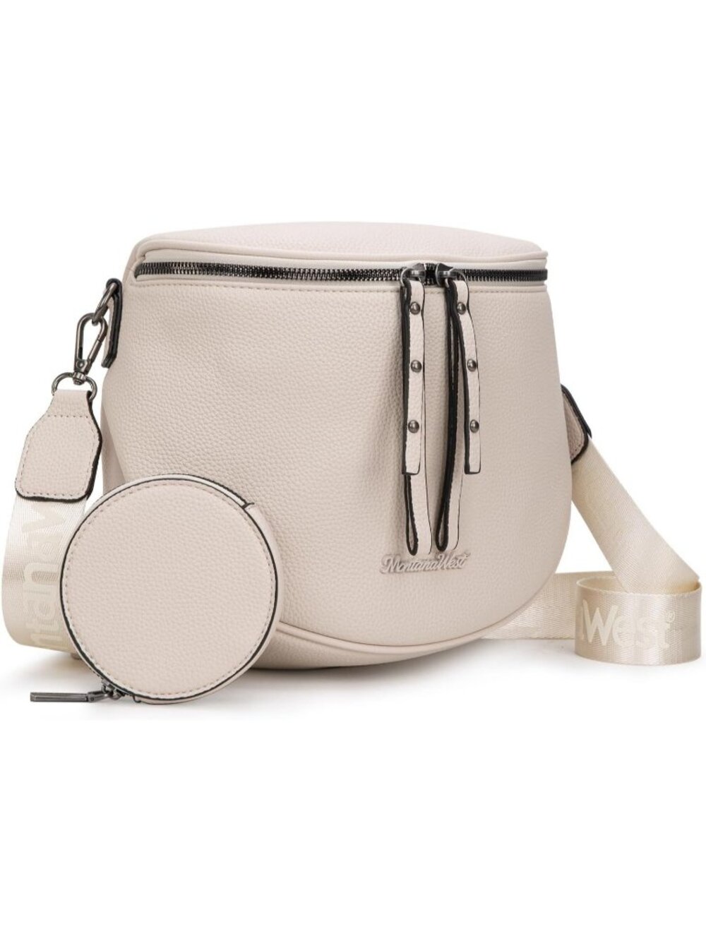 Women's Large-Beige Vegan Leather Tote Satchel Handbag Top Handle Crossbody Bag